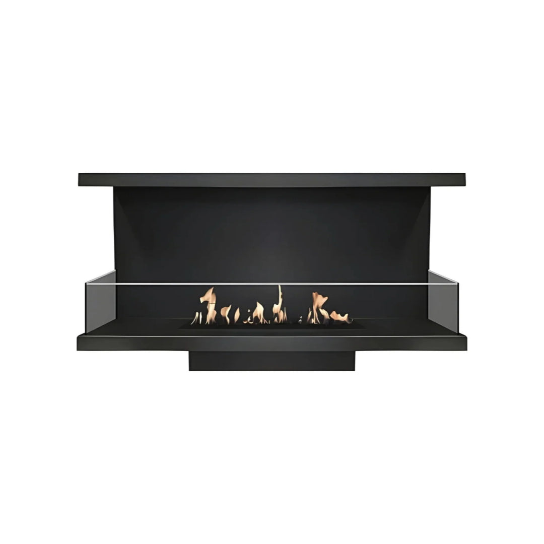 Dreiseitiger Bioethanol Einbaukamin C - MATE 100