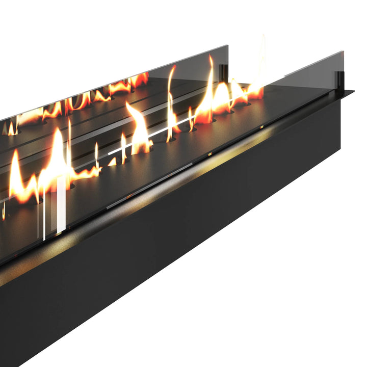 Detailaufnahme von Bioethanol Einbau Brenner Einsatz Kassette SOLO mit Glas von Wild Flame