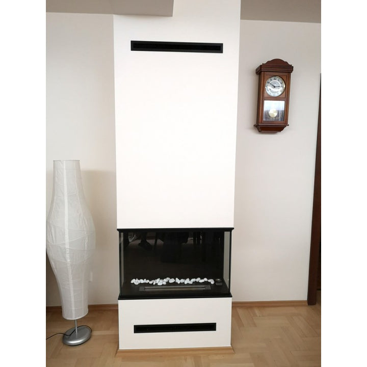 Dreiseitiger Bioethanol Einbaukamin - Reigen 60