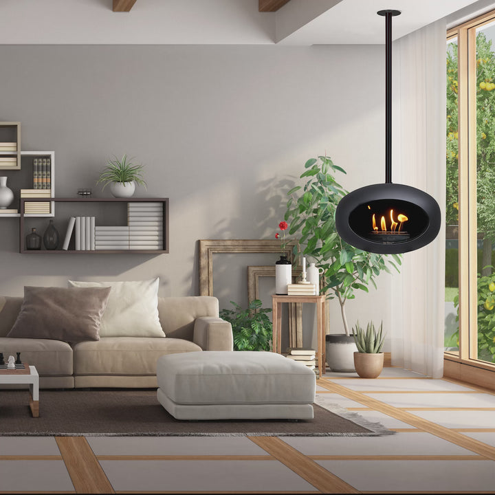 Bioethanol Deckenkamin - Le Feu DOME SKY NICKEL/EDELSTAHL