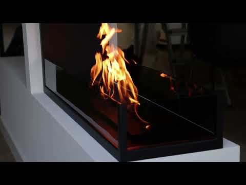 Dreiseitiger Bioethanol Einbaukamin U - SAINT 120